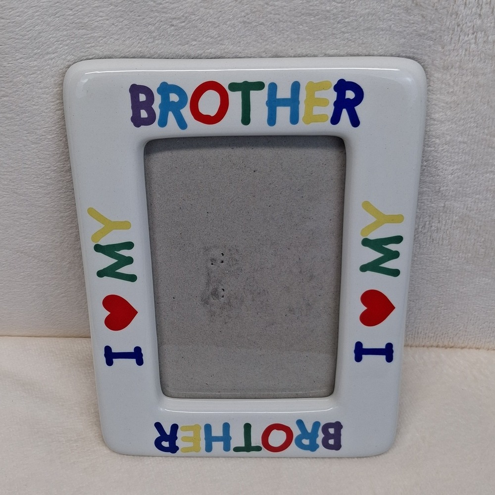 "I‎ Love My Brother" Ceramic Picture Frame READ